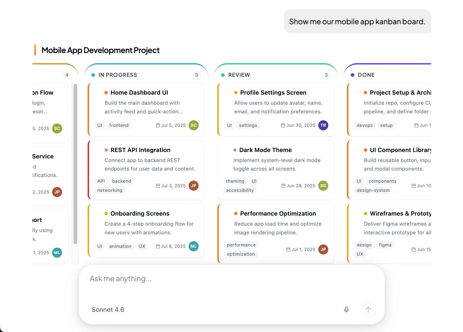 Agent with a custom UI component in the chat